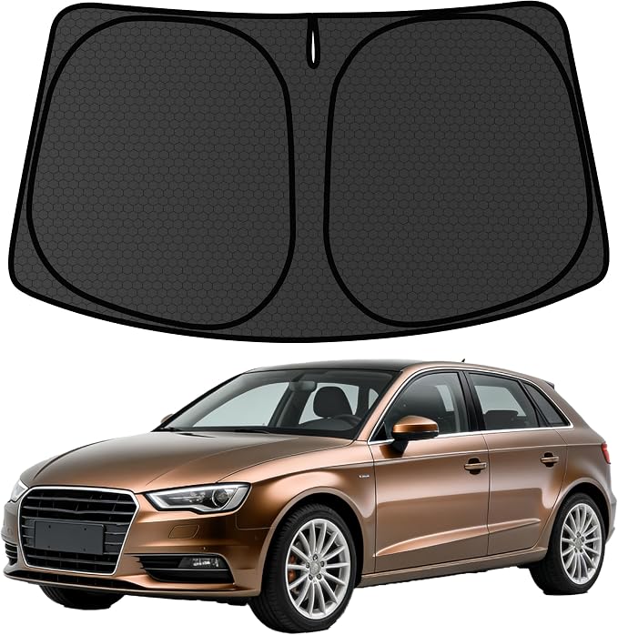 A3 Customized Windshield Sun Shade for 2014-2020 A3 Front Window Sunshade Visor Protector Foldable Blocks UV Rays Keep Car Cooler Accessories
