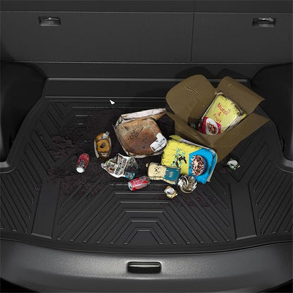 YITAMOTOR Cargo Trunk Liner Compatible with 2023-2025 Honda Pilot, Cargo Mat with Backrest Mat Behind 3rd Row Back Seat Protector, All Weather Custom Fit Black Cargo Mats