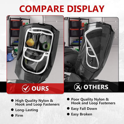 3 Mesh Pockets Front Trunk Lid Organizer Frunk Tool Storage Bag For Can Am Ryker 600 900 Sport Rally Edition 2019-2025 Accessories (Gray Piping)