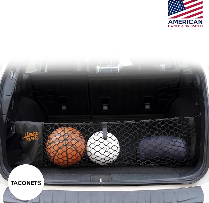 TacoNets Envelope Cargo Net for Subaru Outback - Fits 2015-Current - Upgraded 5mm Bungee - Integrated Storage Bag - Heavy Duty Hooks - Designed in USA