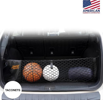 TacoNets Envelope Cargo Net for Subaru Outback - Fits 2015-Current - Upgraded 5mm Bungee - Integrated Storage Bag - Heavy Duty Hooks - Designed in USA