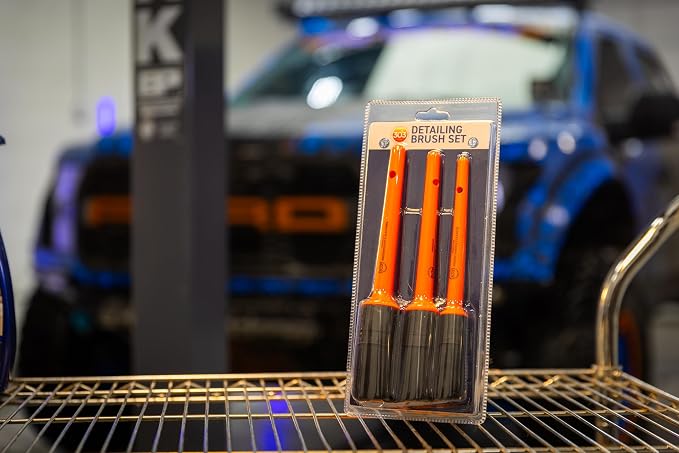 303 Products Detailing Brush Set - 3 Pack Premium Brushes for Car Interior & Exterior Cleaning Kit