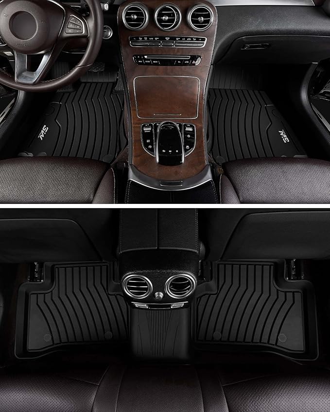 3W Floor Mats & Cargo Liner for Mercedes Benz GLC 2026 2025 2024 2023 GLC300 / GLC43 AMG / GLC63 AMG SE (Not for Coupe & PHEV (350e)), TPE All Weather Floor Liner & Cargo Mats Car Accessories