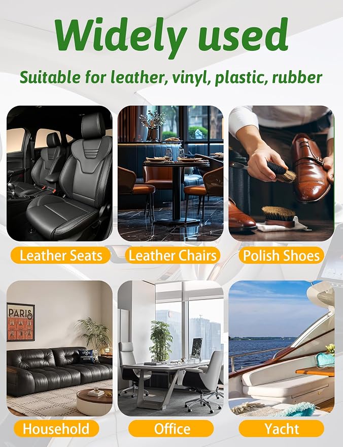 Kingvo Car Leather Cleaner and Conditioner, Interior Car Cleaner,Upholstery Care Protector Spray Kit for Boat Seat Auto Vinyl Leather Purse Couch