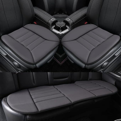 kingphenix 3-Piece Car Seat Cushion Set, 1.2inch Memory Foam Comfort, 2 Front Automotive Seat Cushions + Rear Bench Cushion, Non-Slip Bottom, Fits Sedan SUV Truck Van, Car & Office Chair, Dark Grey
