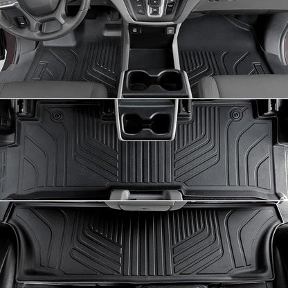 Floor Mats for Honda Odyssey 2018-2026, All Weather Floor Mats Trunk Cargo Liner and Door Sill Guards Accessories, Full Coverage Set