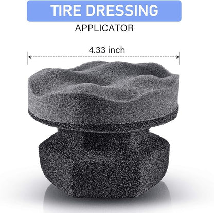 3 Pieces Tire Shine Applicator Tire Dressing Applicator Pads Tire Sponge Applicator Foam Tire Gel Wet Applicator Car Detailing Reusable Cleaning Supplies for Tire Shine (Gray,4.33 Inch)