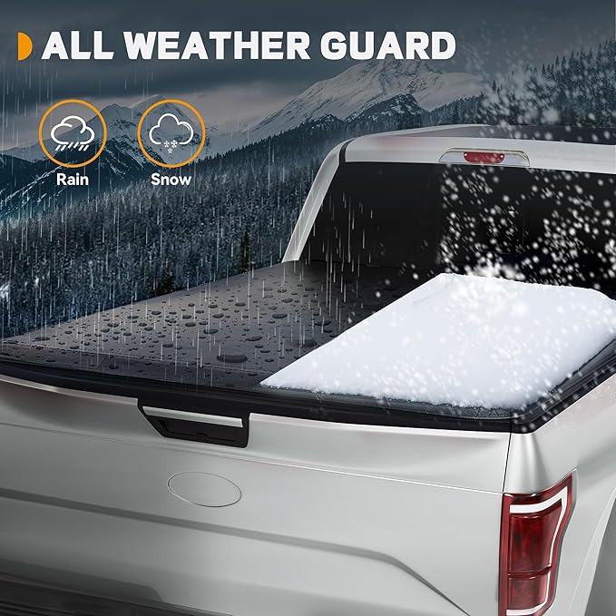 Soft Roll Up Truck Bed Tonneau Cover Fit for Chevy Colorado/GMC Canyon 2015-2026 5.2 ft Bed