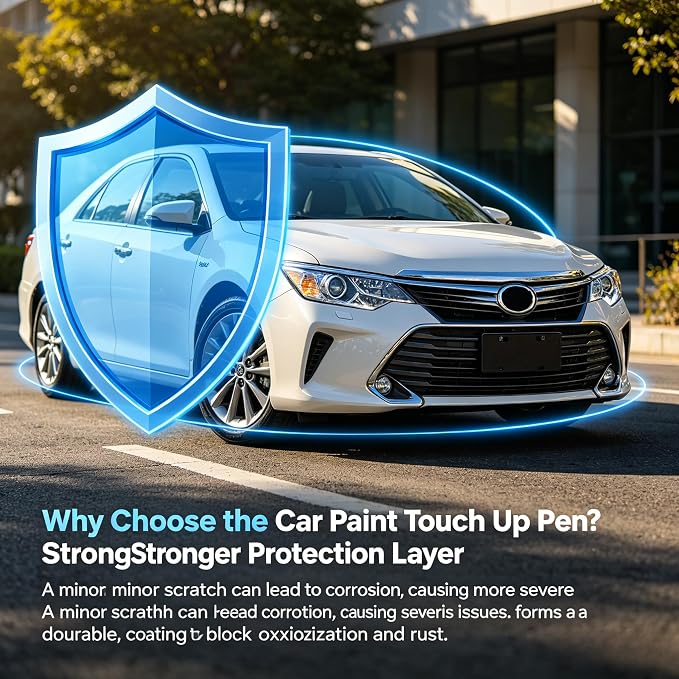 Celestial Silver Metallic(1J9) Touch Up Paint for Toyota 2-in-1 Car Scratch Repair Pen for Rock Chips, Door Scratches & Paint Nicks Exact Color Match Quick Dry DIY Fix for RAV4 Camry Corolla