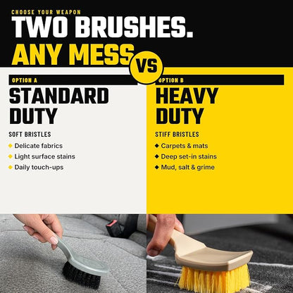 Chemical Guys, The Nifty Interior Detailing Brush 2 Pack, Soft Bristle Cleaning Tool for Car Vents, Dashboards, Steering Wheels, Door Panels, Cup Holders, Auto Interior Detail Brush Set - Grey