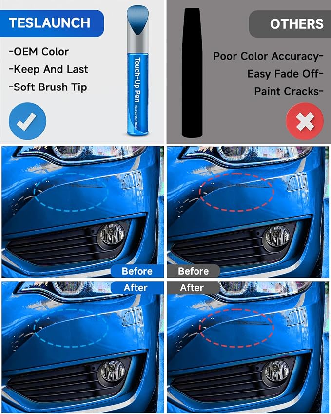 G1K/WA409Y Sacre Blue Pearl Touch Up Paint Compatible with Chevrolet GMC Buick Cadillac Exact Match Touch Up Paint Car Scratch Repair