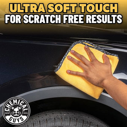 Chemical Guys Professional Grade Premium Microfiber Towels for Cars,Gold,16" x 16",Ultra-Soft and Scratch-Free Car Detailing Cloths for Trucks,Motorcycles,and More,(Pack of 6)