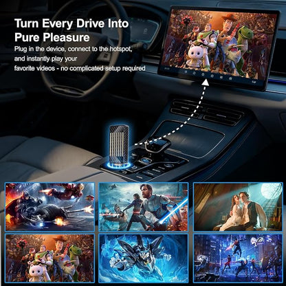 Wireless CarPlay Android Auto Adapter AI Magic Box, Built-in Play Store Netflix YouTube TikTok, HD Screen Mirroring, Plug and Play Video Adapter for OEM Factory Wired CarPlay Vehicles