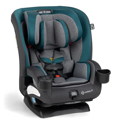 Safety 1st EverSlim 4-in-1 Convertible Car Seat, SecureTech Chest Clip, Ultra-Slim, 4-Mode Infant to Booster, Baby Car Seat, 5-100 lbs, Memory Foam, Fiddlehead