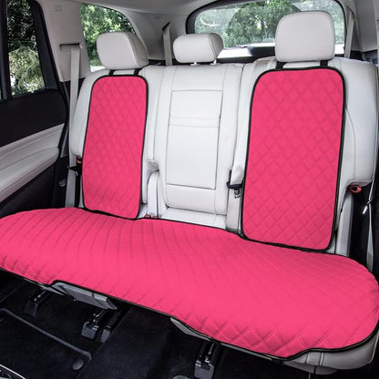 FH Group Car Seat Cover Cushion - Cars Trucks SUV, Neosupreme Car Seat Cushions, Waterproof Car Seat Cover Cushion, Universal Fit Car Seat Protector Rear Set Pink