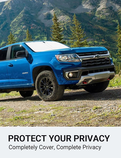 Proadsy 2026 Upgrade Front Windshield Sun Shade Foldable Sunshade Protector Custom Fit 2015-2022 Colorado Pickup Truck Accessories