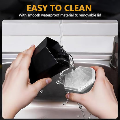 Car Trash Can with Lid - 1-Pack, Interior Accessories for Vehicles, Leakproof Garbage Can with 30 Detachable Trash Bags, Multipurpose Organizers and Storage Solutions for Home and Office