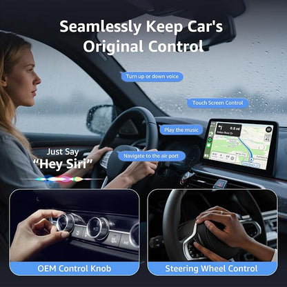 Wireless CarPlay Adapter, Smallest Mini Edition, Converts Wired to Wireless CarPlay, Plug & Play Adapter, Compact Design for Apple iPhone iOS 10+ with USB/USB-C Port