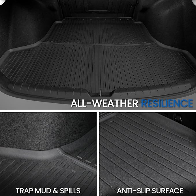 Floor Mats Set for 2021-2026 Kia K5 FWD & 2020-2026 Hyundai Sonata Gas FWD, All Weather TPE Floor Liners Trunk Mat Cargo Liner Accessories