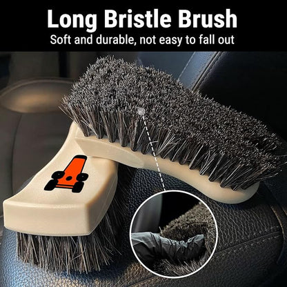 YeewayVeh Leather Cleaning Brush, Long Bristle Horse Hair Car Cleaning Brush for Car Interior Leather Seat and Home Furniture