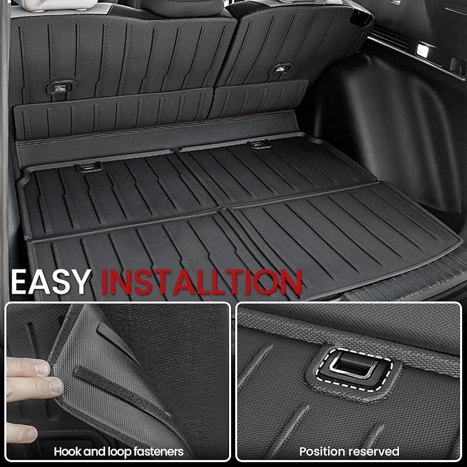 Floor Mats Cargo Mat Set for Honda CRV 2026 2025 2024 2023 Car Mat Accessories(Include Hybrid), All Weather TPE Cargo Liner Door Sill Protectors for CR-V Gas Hybrid(Full Set Mats)