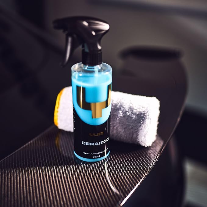 Yum Ceramic – Advanced Spray Ceramic Coating for Long-Lasting Gloss and Water Repellency – Easy Application on Paint, Glass and Trim – Safe on Coated & Uncoated Vehicles and Surfaces – 500ml