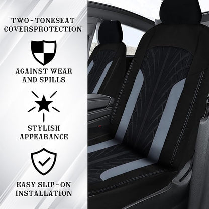 Car Seat Cover Full Set for Women with Floor Mats,3D Air Mesh Car Seat Cover with 5mm Composite Sponge Inside,Universal Fluffy Steering Wheel Cover, Accessories Full (Blake)