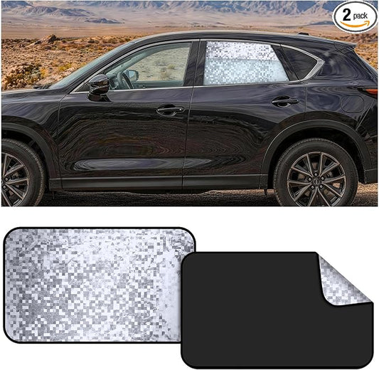 ZATOOTO Rear Side Window Sun Shade - 2 Pack Car Window Covers 99% UV Light Block Car Curtains Magnetic Side Window Sun Shade Keeps Cooler for Breastfeeding, Taking a nap, Changing Clothes, Camping