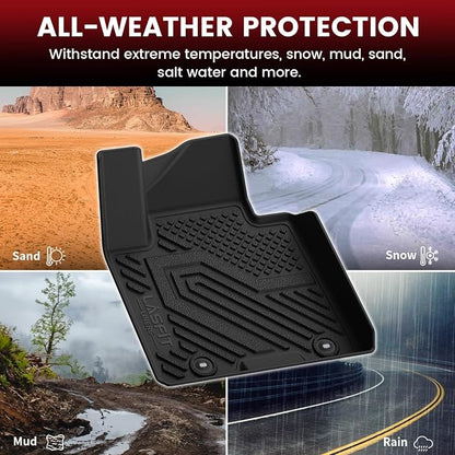LASFIT Floor Mats & Cargo Mat for KIA Sportage 2022 2021 2020 2019 2018 2017, All Weather TPE Car Mats Custom Fit Floor Liners & Trunk Mat for Sportage 2017-2022 1st & 2nd Row & Cargo Liner