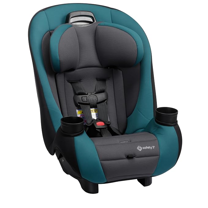 Safety 1st Ellaris 3-in-1 Convertible Car Seat, Slim Fit Design, Rear & Forward-Facing, 5-Position Headrest, Travel-Friendly with Machine-Washable Seat Pad, Peacock Blue
