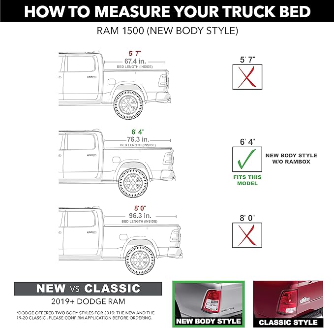 RealTruck Extang Trifecta ALX Soft Folding Truck Bed Tonneau Cover | 90430 | Fits 2009-2018, 19'-24' Classic Body 1500 Dodge Ram 1500, 2019-21 2500/3500 6' 4" Bed (76.3")