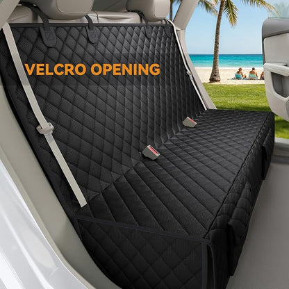 PETICON Back Seat Cover for SUV - Waterproof Non-Slip Dog Seat Cover for Toyota Tacoma/Jeep Grand Cherokee/Ford Explorer/Ranger/Chevrolet Colorado, Durable Scratch-Proof Bench Seat Cover for Dog