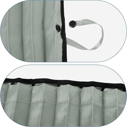 ZATOOTO Car Side Window Sun Shade - 2 Pcs Grey Magnetic Privacy Sunshades - Curtain Keeps Cooler Screen for Baby Sleeping