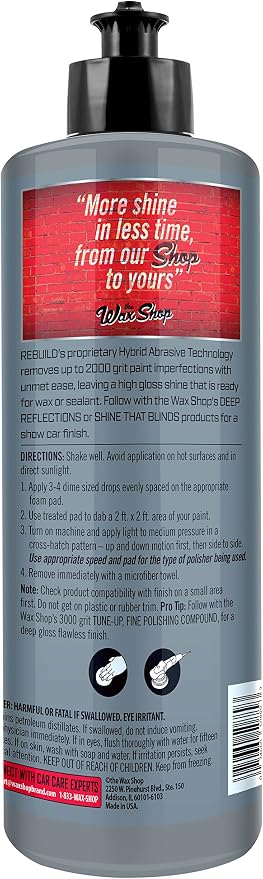 50957 16 Ounces Rebuild Medium Cut Polishing Compound-16oz