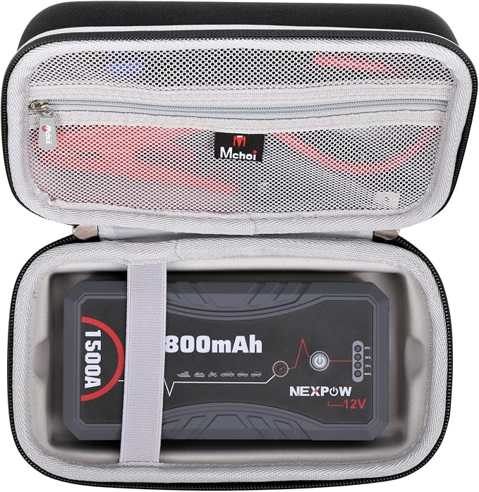 Mchoi Car Jump Starter Case Compatible with NEXPOW Jump Starter Q10S,1500A Peak, CASE ONLY
