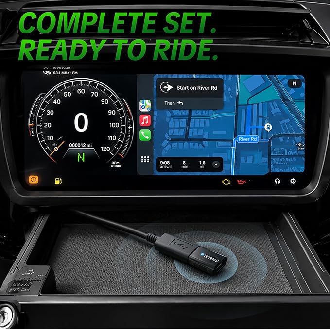 Motorcycle CarPlay Bluetooth Headset Bypass Adapter for Harley Skyline OS & Newer Gold Wing Models, Factory CarPlay Required, No Headset Required, USB-C Passthrough Charging