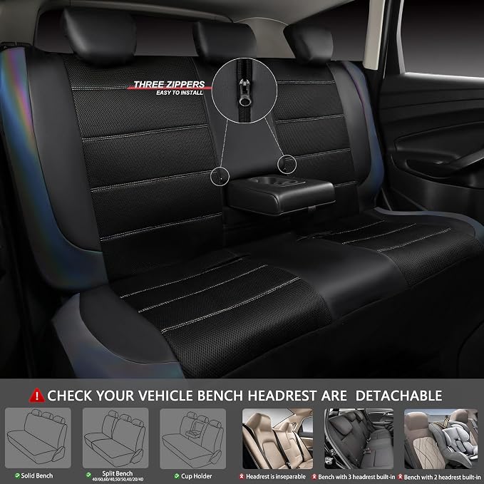 CAR PASS Leather seat Covers,Automotive Universal Sport car seat Cover Super 5mm Composite Sponge Inside,Airbag Compatible fits Most SUVs, Trucks,and Vans (Full Set,Chameleon Iridescent Reflective)