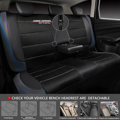 CAR PASS Leather seat Covers,Automotive Universal Sport car seat Cover Super 5mm Composite Sponge Inside,Airbag Compatible fits Most SUVs, Trucks,and Vans (Full Set,Chameleon Iridescent Reflective)