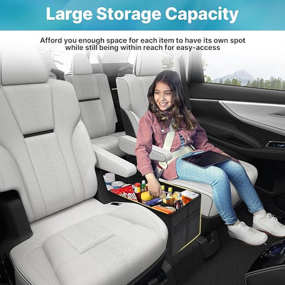 Mixsuper Liner Car Seat Organizer for Subaru Ascent 2019-2026, Console Organizer Backseat Box for Subaru Ascent, Dog Toy Box Storage Bin Kids Toys Baby Supplies Travel Accessories