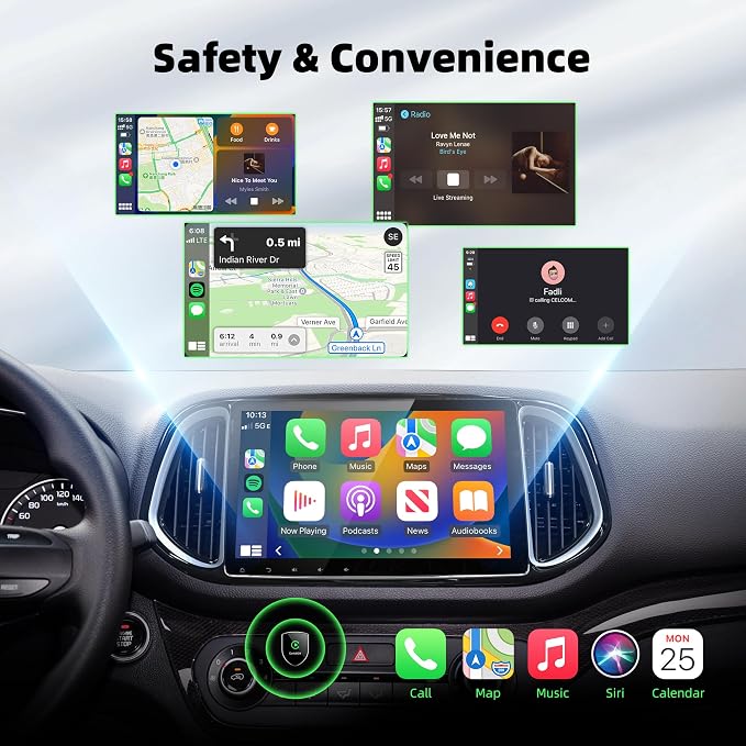 2026 Wireless CarPlay Adapter for Apple iPhone, Small Size Plug and Play, Mini USB Design for Cars with Built-in Wired Apple CarPlay, Fast and Stable Connection Car Play Wireless Adapter