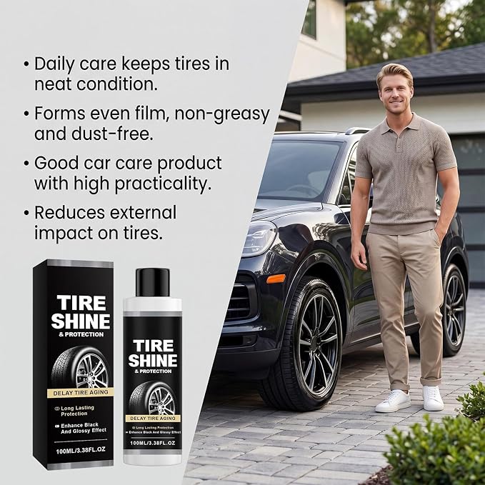Tire Dressing,100ml Long-Lasting Repair Agent - Tire Restorer | The Outer Packaging May be Changed in Different batches, but it Does not Affect the acfor Vehicle, Truck, SUV, RV, Automotive Detailing