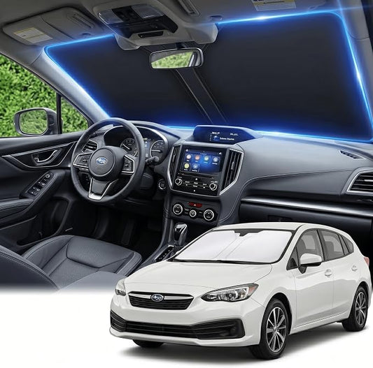 Windshield Sun Shade for Subaru Impreza 2017-2023 Sunshade Front Window Shade Custom Fit Impreza Accessories Sun Visor Foldable Shade Blocks UV Rays Accessories