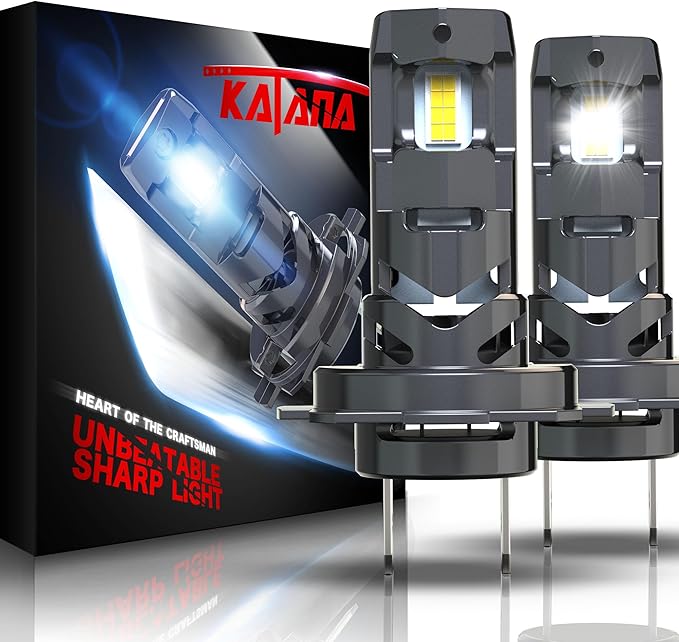 Katana H7 Bulbs, No Adapter Required 400% Brightness 6500K Non-Polarity, Powersports, Pack of 2