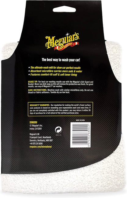 Meguiar's X3002 Microfiber Wash Mitt,Super-Thick,Reusable Wash Mitt for Ultimate Finish,Safe on Clear Coats,Leaving You with A Show Car Finish,(Pack of 6)