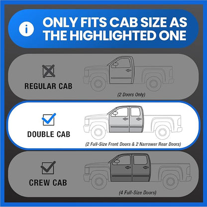 Tyger Auto Rear Under Seat Storage Box Compatible with 2014-2018 Chevy Silverado/GMC Sierra 1500; 2015-2019 Silverado/Sierra HD | Double Cab | Custom-Fit Cargo Organizer Console | TG-CB5C8818