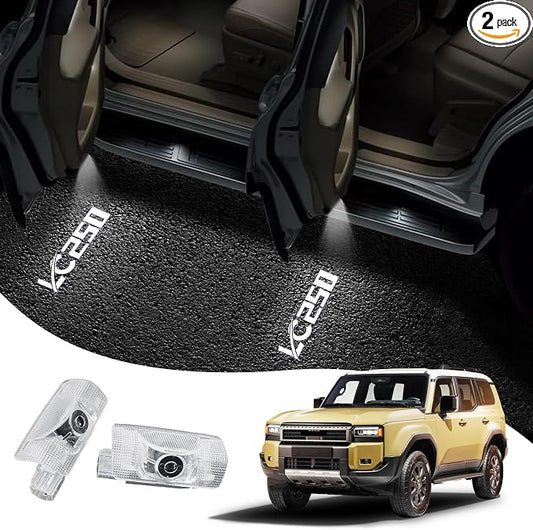 2 Pack Car Door Light Logo Projection Lamp for 2024 2025 2026 Toyota Land Cruiser 1958 250 Lc250 First Edition No Fade HD LED Car Welcome Projection Lamp, Ambient Foot Light (2 Pieces)