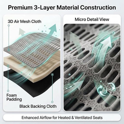 FH Group Universal Car Seat Covers Front Set for SUV Truck Sedan Vans | 3D Textured Breathable Fabric Seat Cover Set Protector with Airbag Compatible Interior Upgrade - Gray