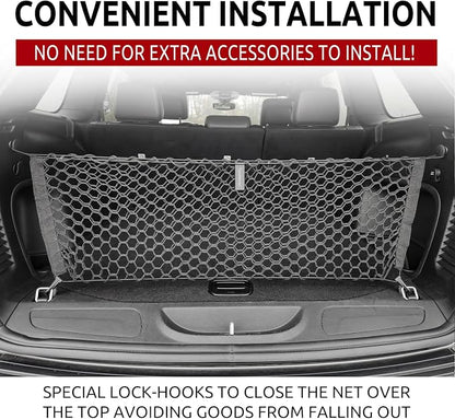 Envelope Style Trunk Mesh Cargo Net - For Jeep Grand Cherokee 2011 - 2021 Car Accessories - Premium Trunk Organizers and Storage - SUV Truck Cargo Nets - Vehicle Carrier Organizer for Cherokee WK