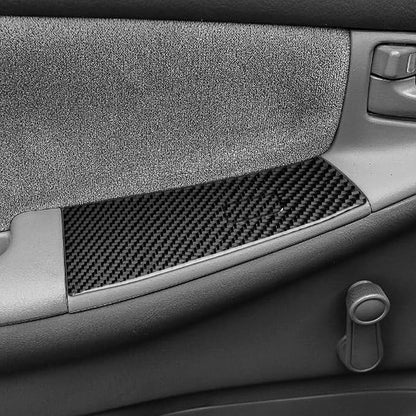 Black Real Carbon Fiber Accessories Car Window Lift Switch Trim Button Panel Kit Cover Interior Trim Sticker Decal for Toyota Corolla CE LE S 2003 2004 2005 2006 2007 2008/XRS 2005-2006 Sedan 8PCS -C