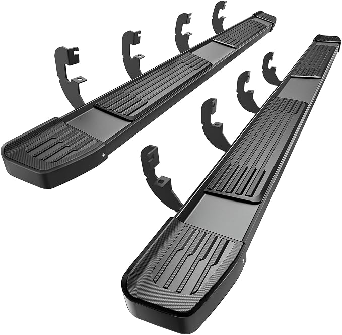 YITAMOTOR 6 Inch Running Boards Compatible with 2019-2026 Chevy Silverado/GMC Sierra 1500 Crew Cab, 2020-2026 2500HD 3500HD (Excl. 2019 1500 LD), Stainless Steel Side Steps Black Nerf Bars